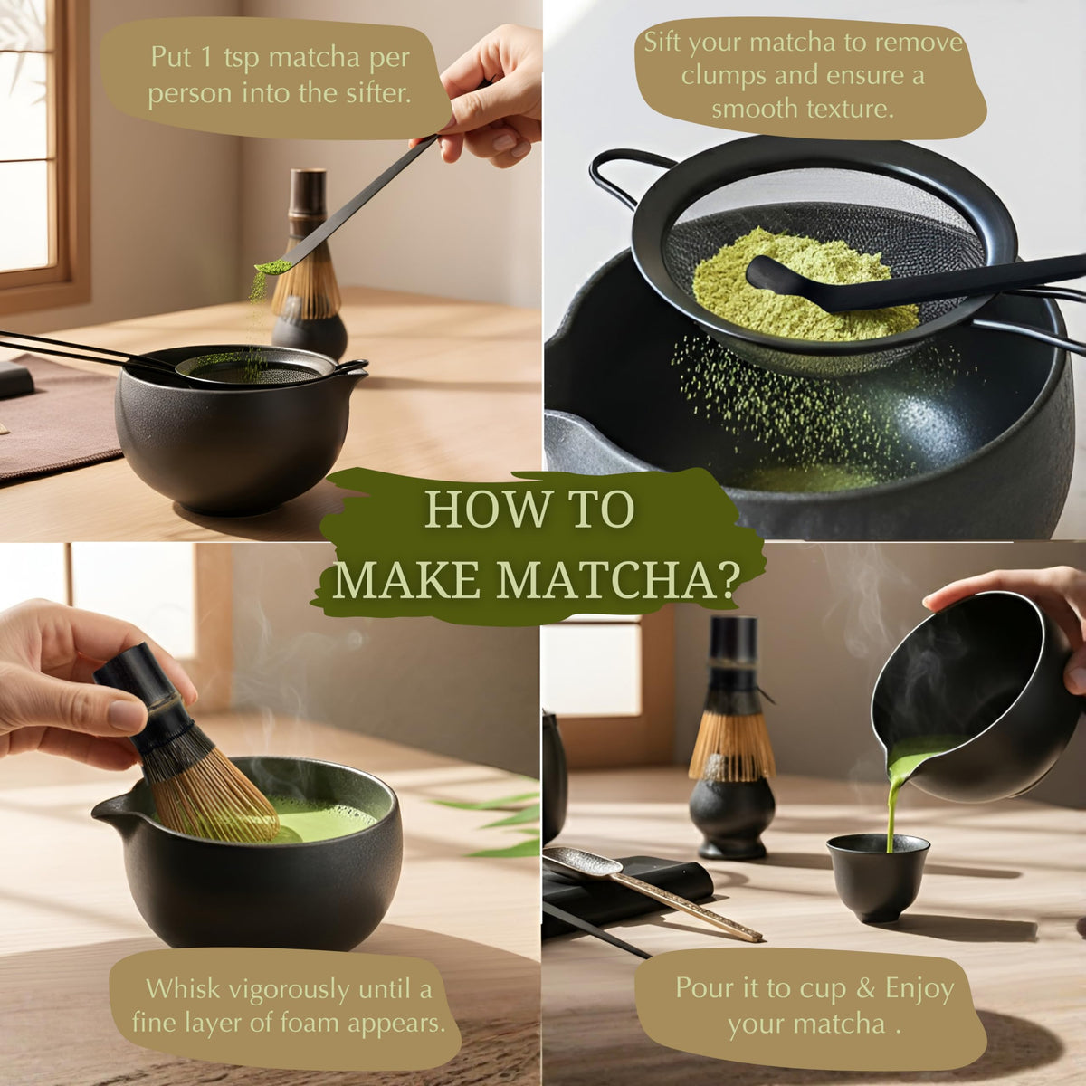 ZENSO matcha scoop for precise powder measurement