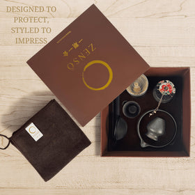 Zenso tea cup with a comfortable grip for sipping