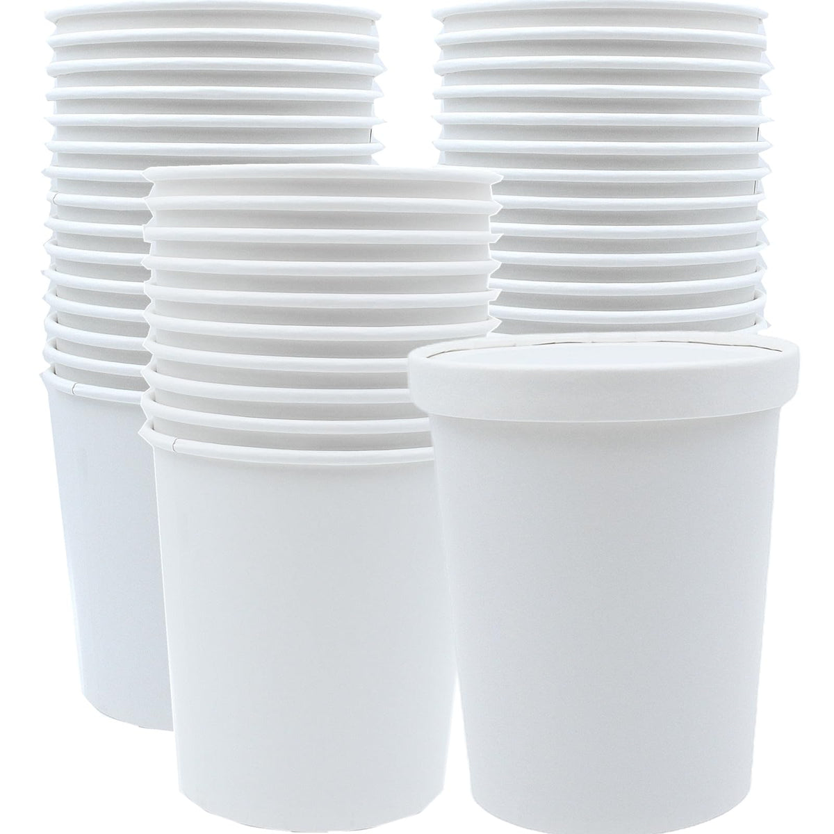 Zentriqlla 32oz ice cream bowls with lids for easy serving and storage.