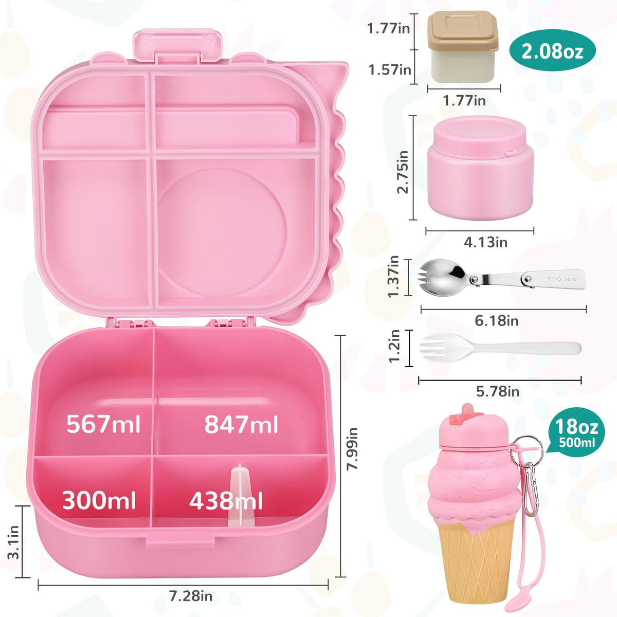 Zenvory 12oz insulated food jar keeps entrees warm or cool for hours