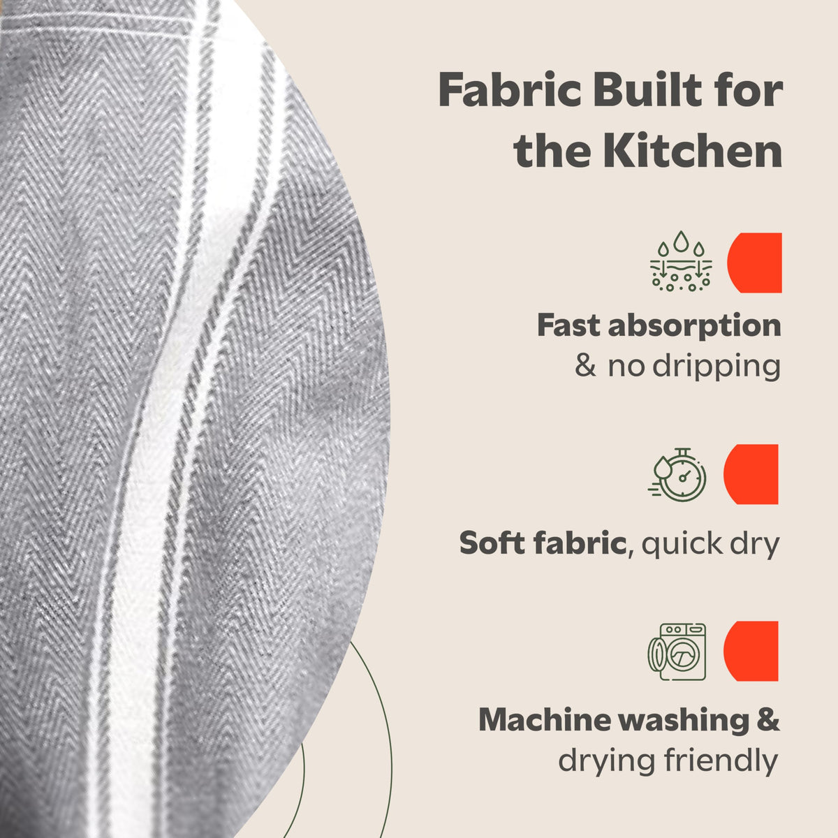 Zeppoli Classic towels basket-weave texture for durable kitchen use