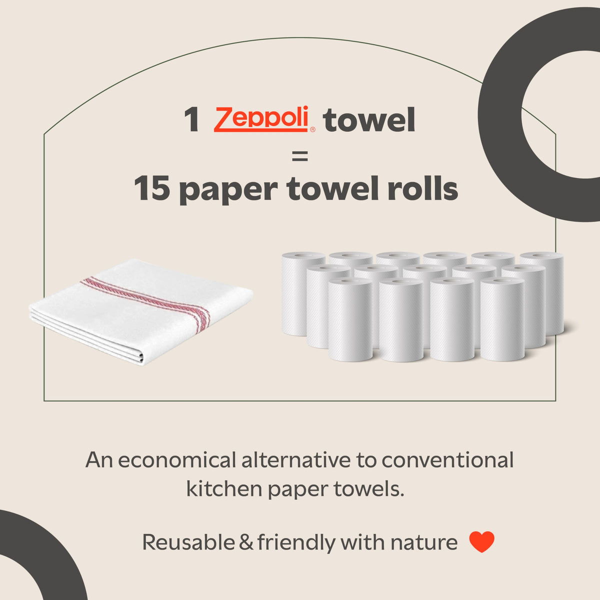 Zeppoli Classic towels lint-free and quick-dry for pristine counters.