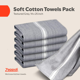 Zeppoli Classic towels folded neatly for easy access in the kitchen