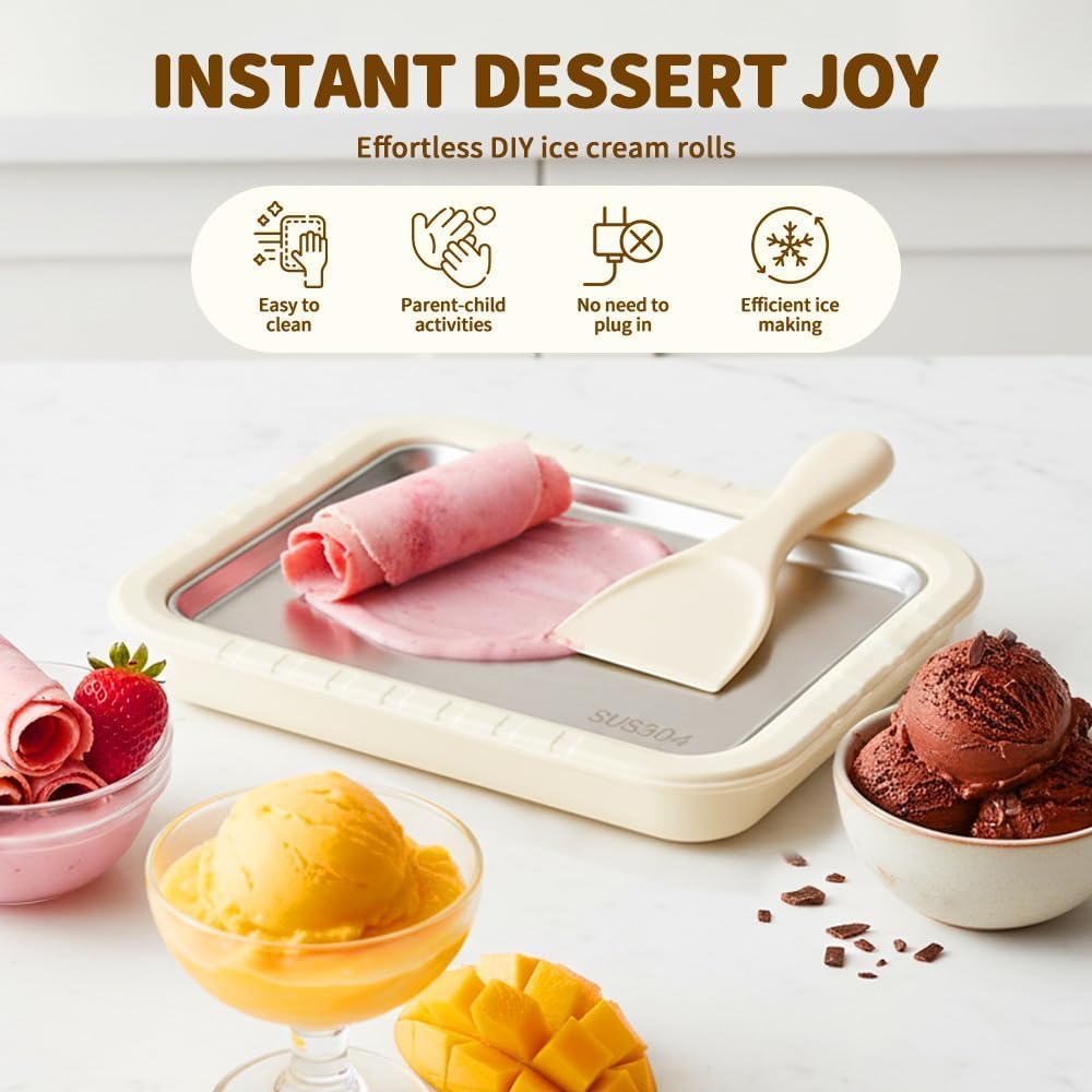 Zerkbiey instant ice cream maker kit in use for quick family desserts
