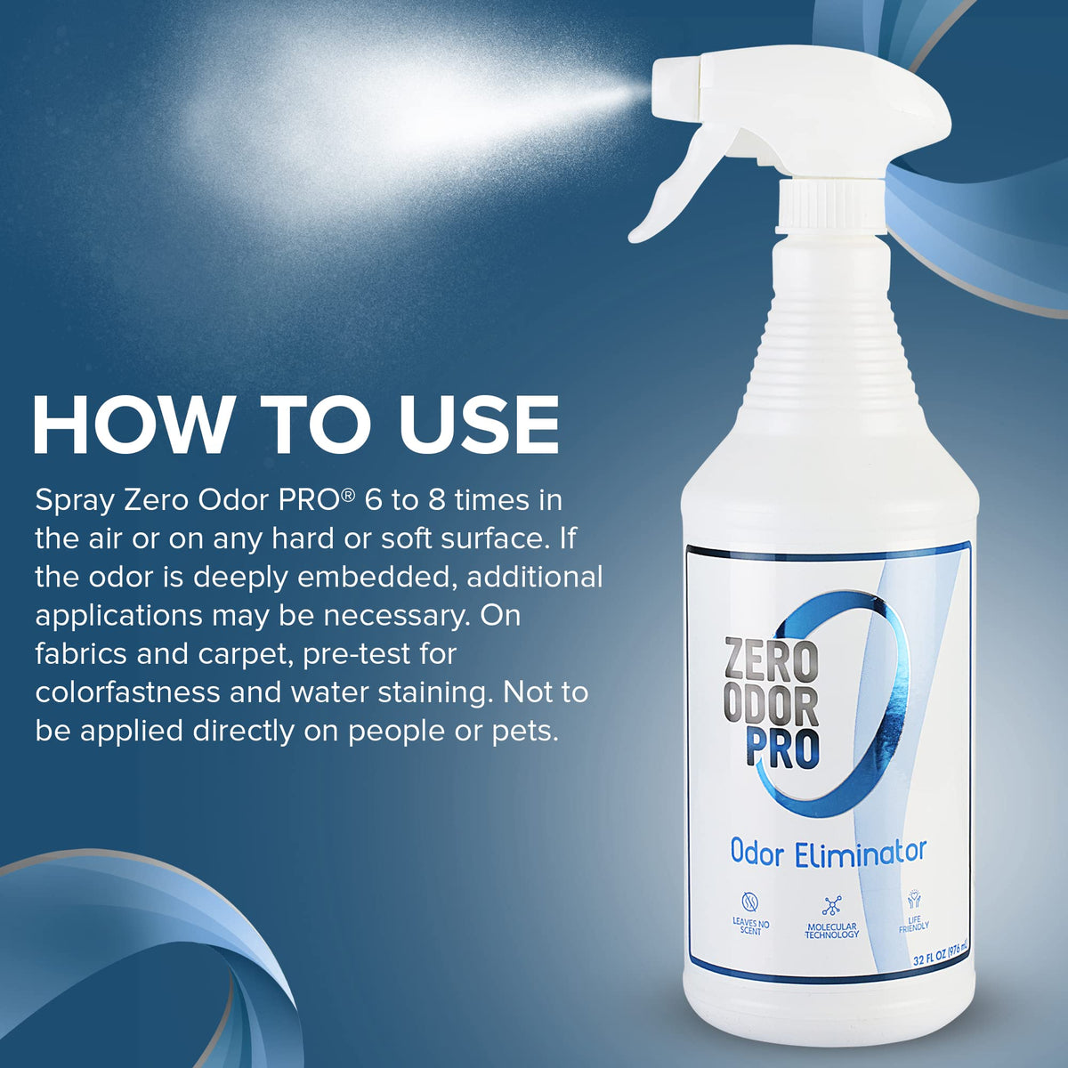 Zero Odor PRO close-up of scent option indicates fresh, unobtrusive fragrance.