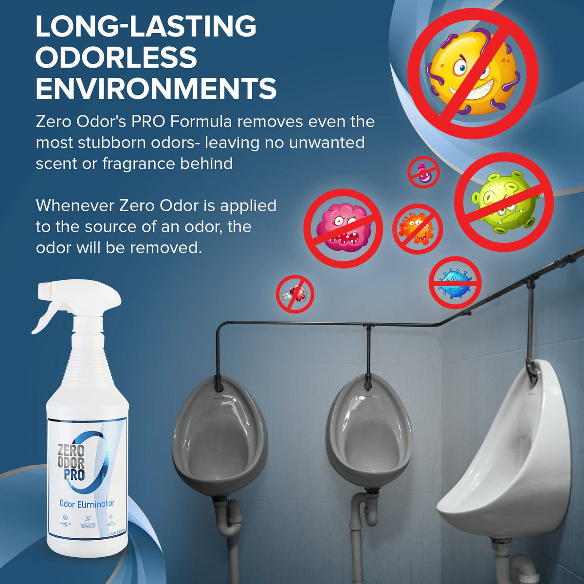 Zero Odor PRO room application suggests versatile odor control in home spaces.