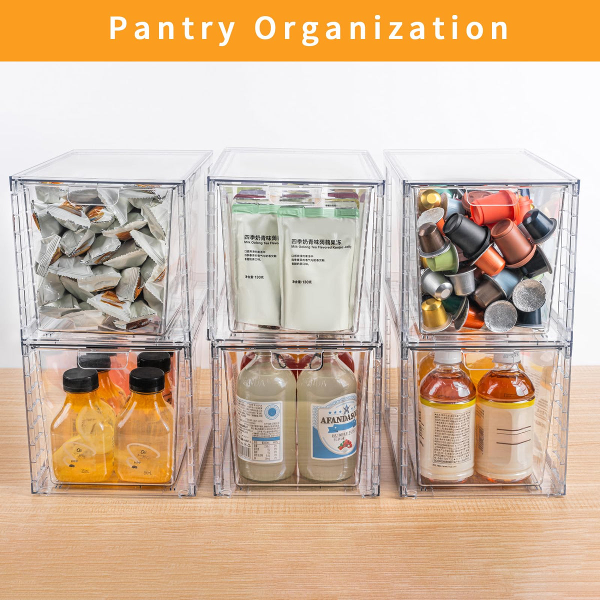 Zero Zoo clear BPA-free PET drawers show contents at a glance