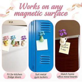 Zerobe kitchen-office decor vase magnet brightens refrigerators and desks.