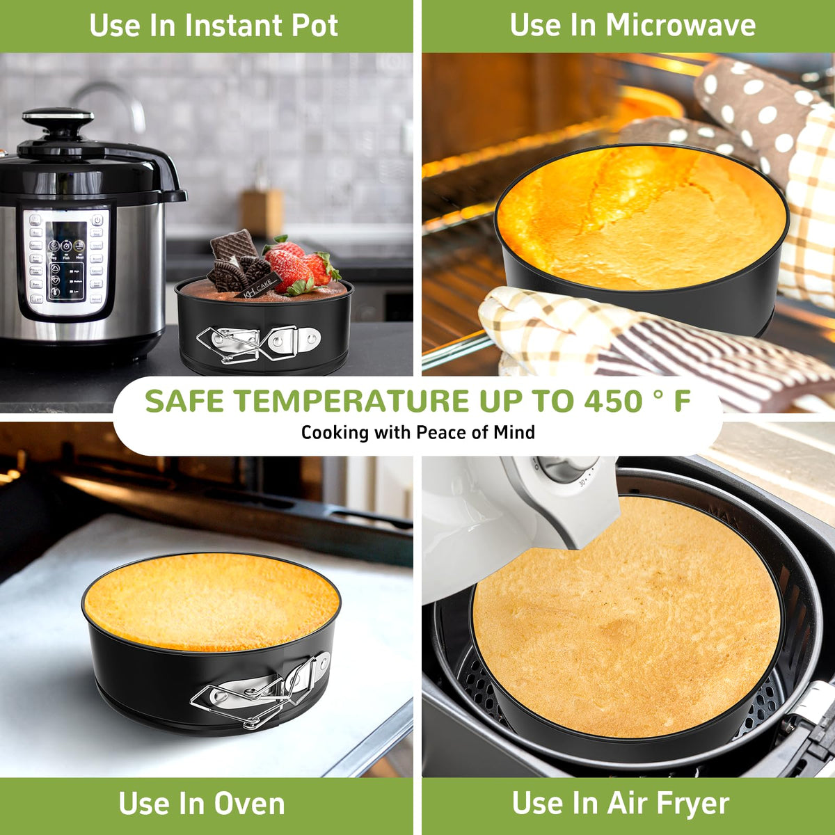 ZeroPone carbon steel construction provides durable, even heating for small bakes.