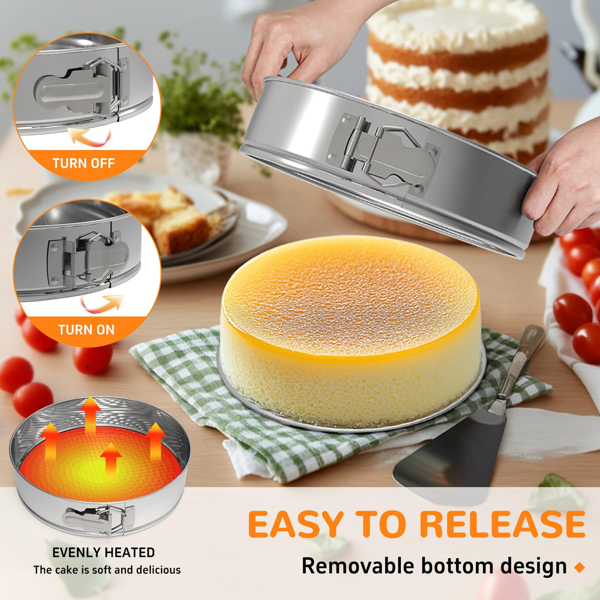 ZeroPone honeycomb base promotes even heating for fluffy cheesecakes