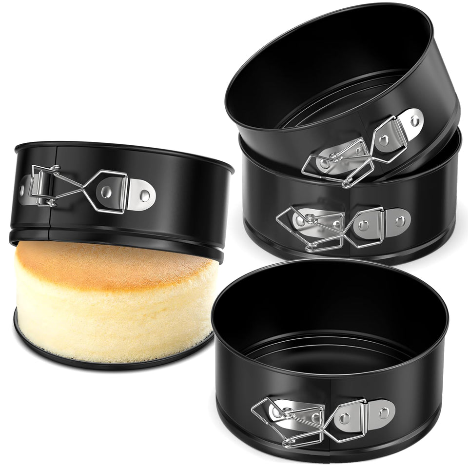 ZeroPone mini springform pan 4-inch with removable bottom for easy cheesecake release.
