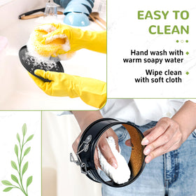 ZeroPone 4-inch pan is oven safe up to 450°F for versatile baking.
