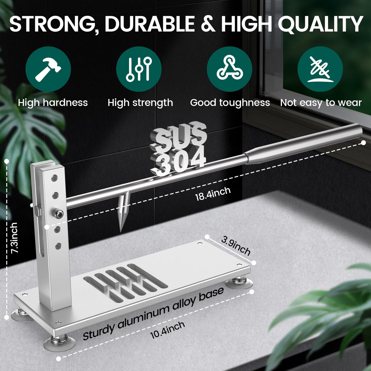 ZeroPone adjustable handle on the oyster shucker supports diverse shell sizes.