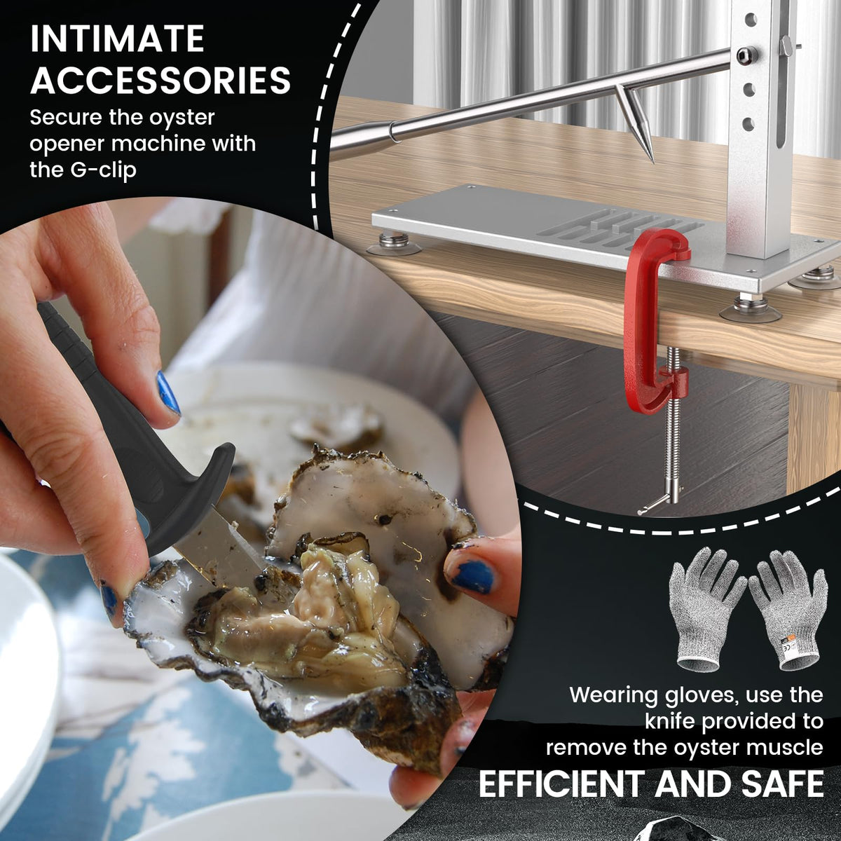 ZeroPone G-clip table mount provides extra stability for busy buffets.