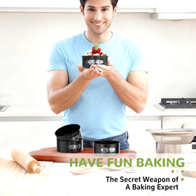 ZeroPone removable-bottom cake pan helps transfer delicate desserts safely.