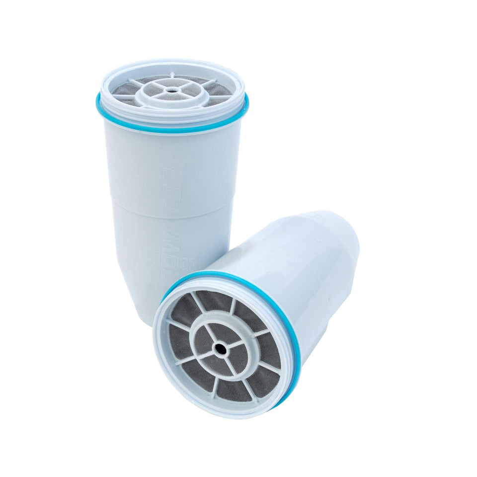 ZeroWater replacement filters for pitchers in a 2-pack deliver cleaner water.