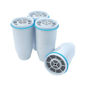 ZeroWater ZR-004 four-pack packaging shows reliable replacement filters for clean tasting water
