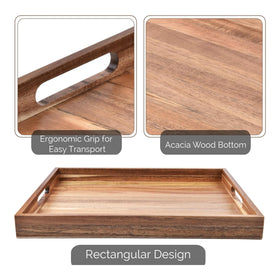 ZESPROKA two-wood-trays-stacked for versatile storage and display.
