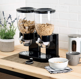 ZevrO dual canisters support cereal, nuts, and snacks storage