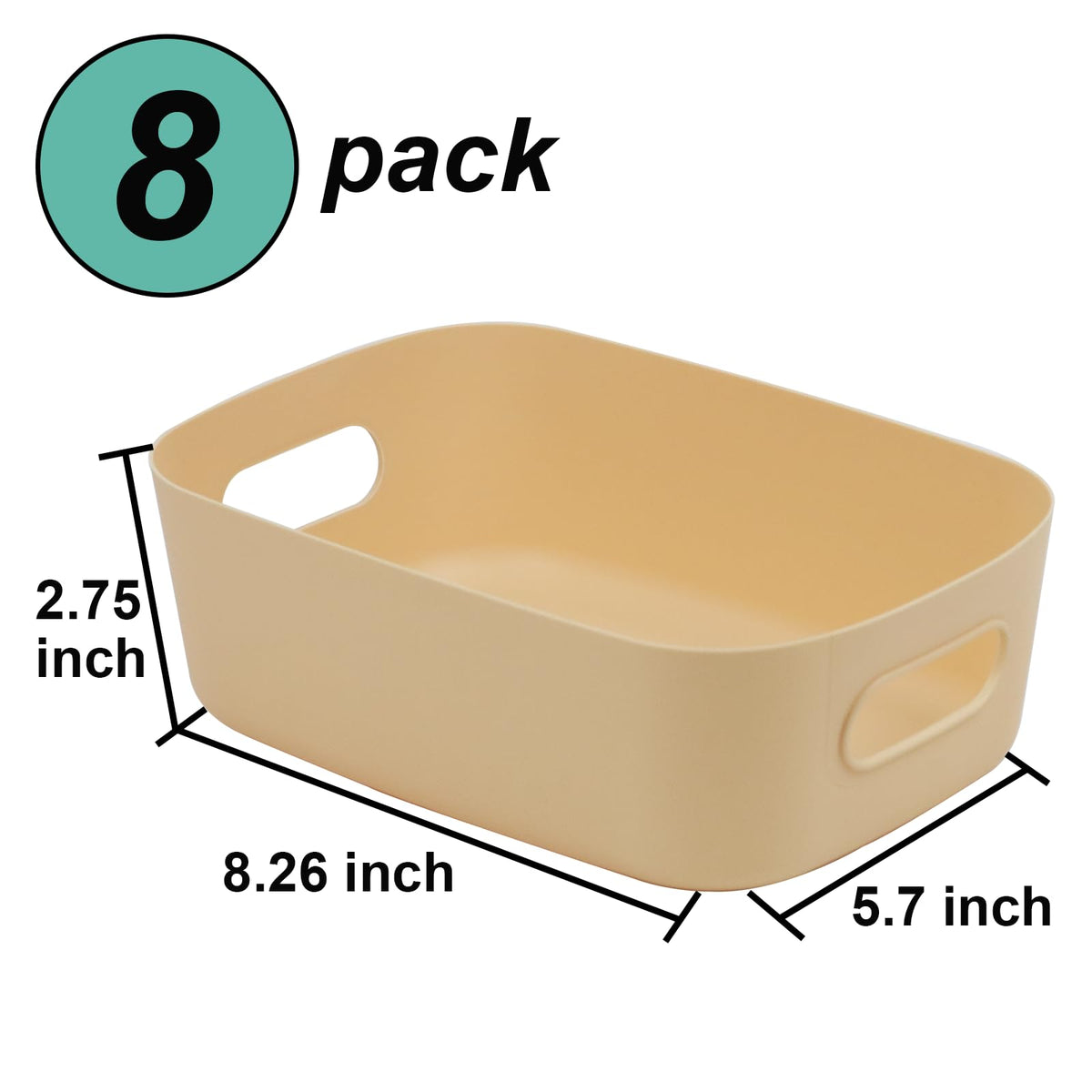 ZEXALOR 8-pack bathroom toiletries bin keeps cosmetics organized