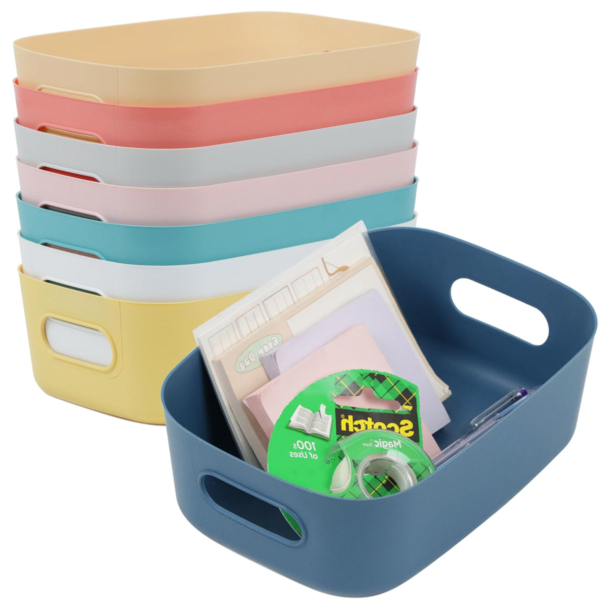 ZEXALOR 8-pack kitchen drawer organizer bin to tidy utensils