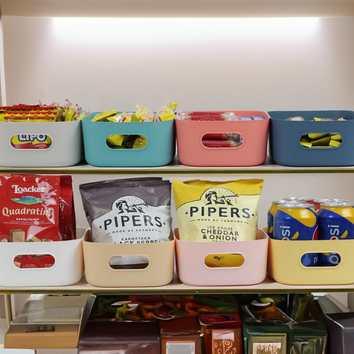 ZEXALOR 8-pack pantry storage bin for shelf efficiency