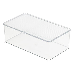 ZEXALOR clear bin with lid for pantry organization and easy access.