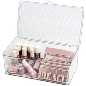ZEXALOR fridge organizer clear bin helps keep snacks fresh and accessible.
