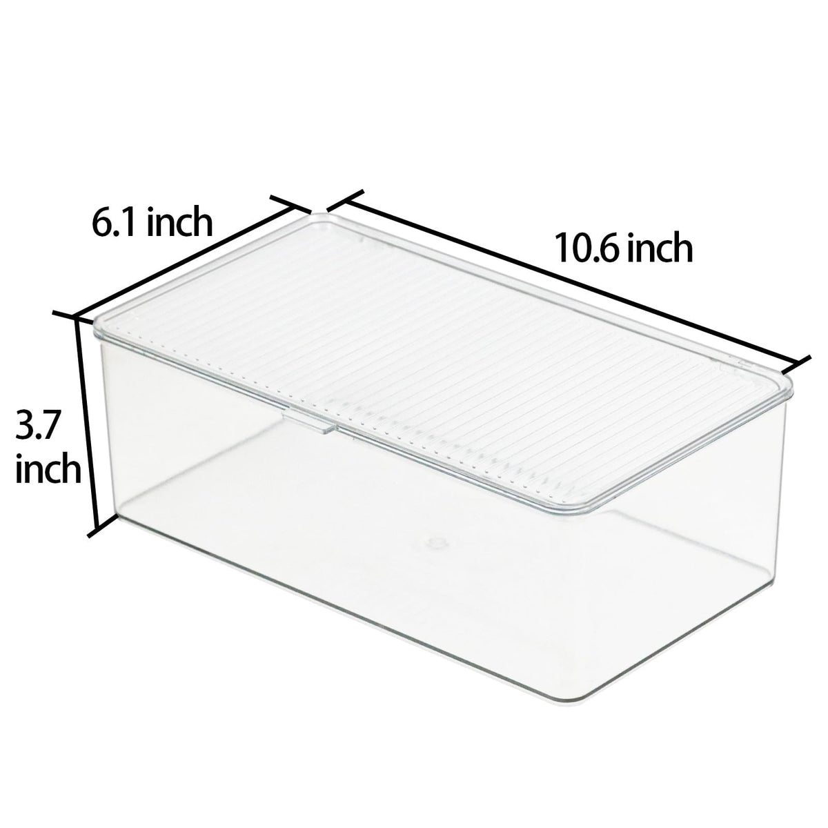 ZEXALOR refrigerator storage bin ideal for tea bags and small items.