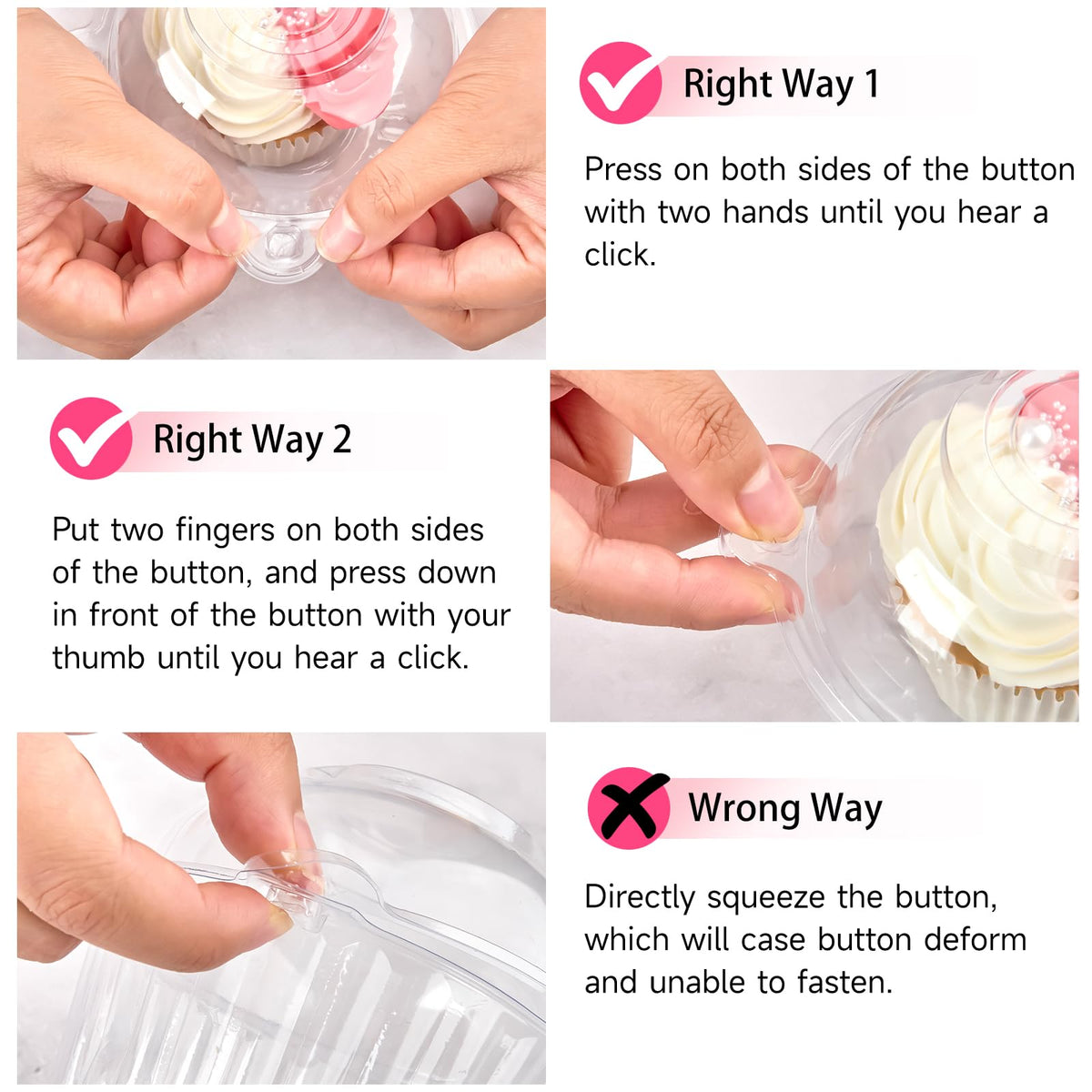Zezzxu bakery dessert containers display cupcakes attractively