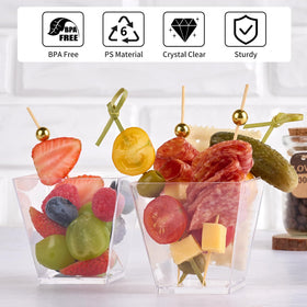 Zezzxu 7 oz cups wide-mouth design eases loading and plating.