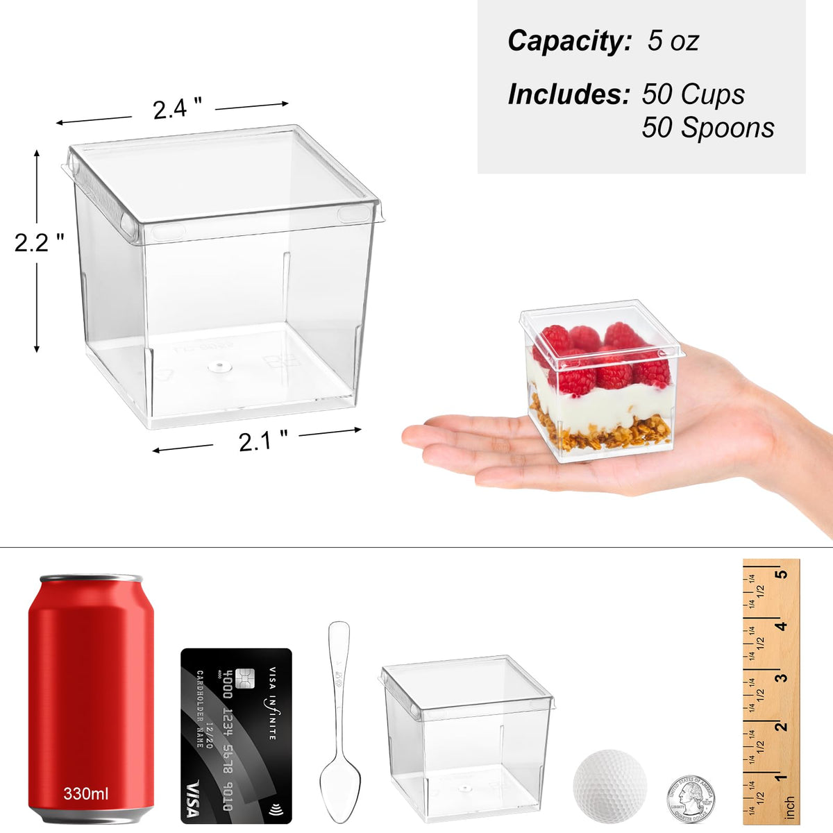 Zezzxu clear dessert cups stacked for easy party prep