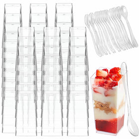 Zezzxu clear shooter cups 3oz for elegant tastings and individual servings.