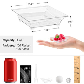 Zezzxu clear tasting forks set complements plates for easy sampling and handling.