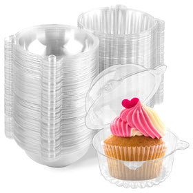Zezzxu cupcake containers with dome lids showcase pastries clearly