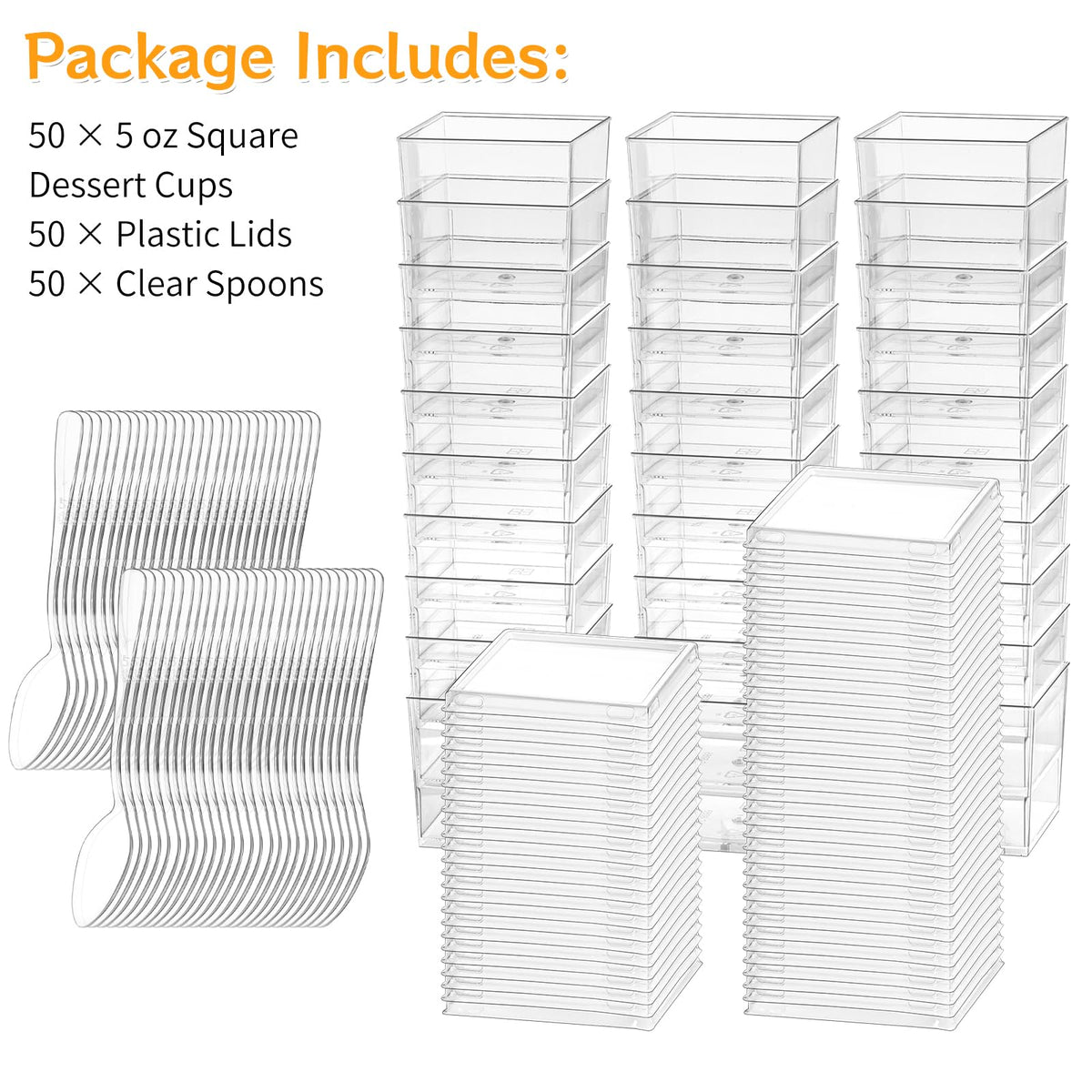 Zezzxu dessert cups with lids guard freshness for takeaways