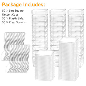 Zezzxu dessert cups with lids guard freshness for takeaways