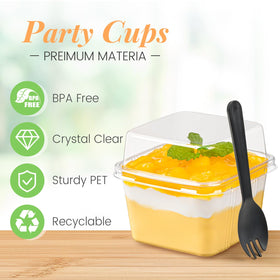 Zezzxu leakproof buckle lids keep desserts fresh during transport.