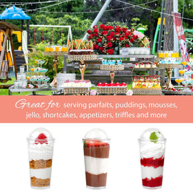 Zezzxu parfait-mousse cups 3oz emphasize layered textures in single servings