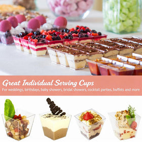 Zezzxu stackable clear cups organized for event prep