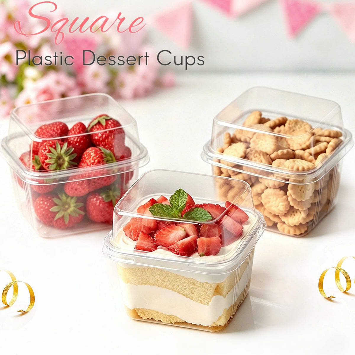 Zezzxu stackable design saves fridge and display space.