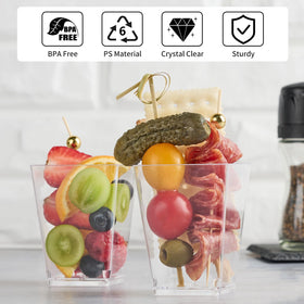 Zezzxu wide-mouth charcuterie cups for easy loading of snacks