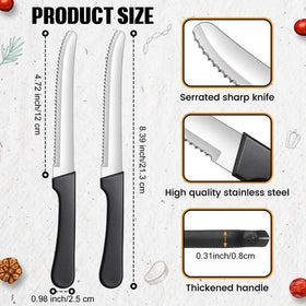 Zhehao 30-pack steak knives in box ideal for gatherings.