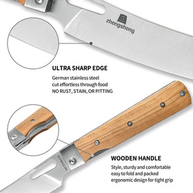ZhengSheng kitchen-ready folding knife for versatile meals.