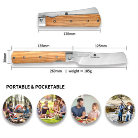 ZhengSheng outdoor cooking scenario with foldable knife.