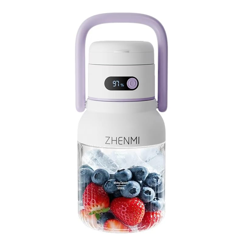 ZHENMI portable blender with 33oz vessel for large on-the-go smoothies.