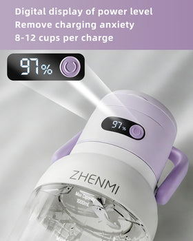 ZHENMI on-the-go blender fits in gym bags for convenient blending.