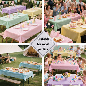 ZHIAXTON pastel tablecloth in light yellow keeps surfaces clean at sunny events