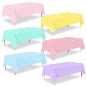 ZHIAXTON pastel tablecloth in macaron pink protects surfaces and elevates baby shower decor