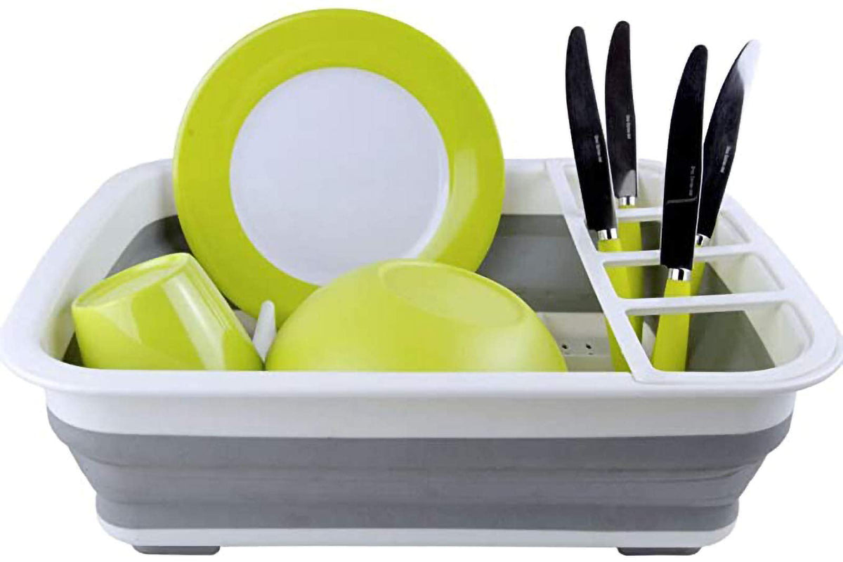 ZhildChen camper utensil organizer keeps silverware upright after washing.